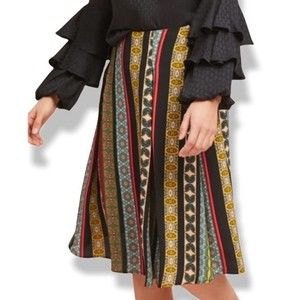 Anthropologie Eri + Ali Scarf Print Skirt  XS